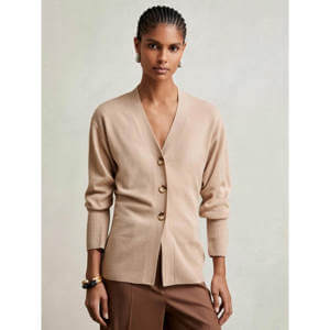 REISS Tyla Wool-Blend Fitted Cardigan